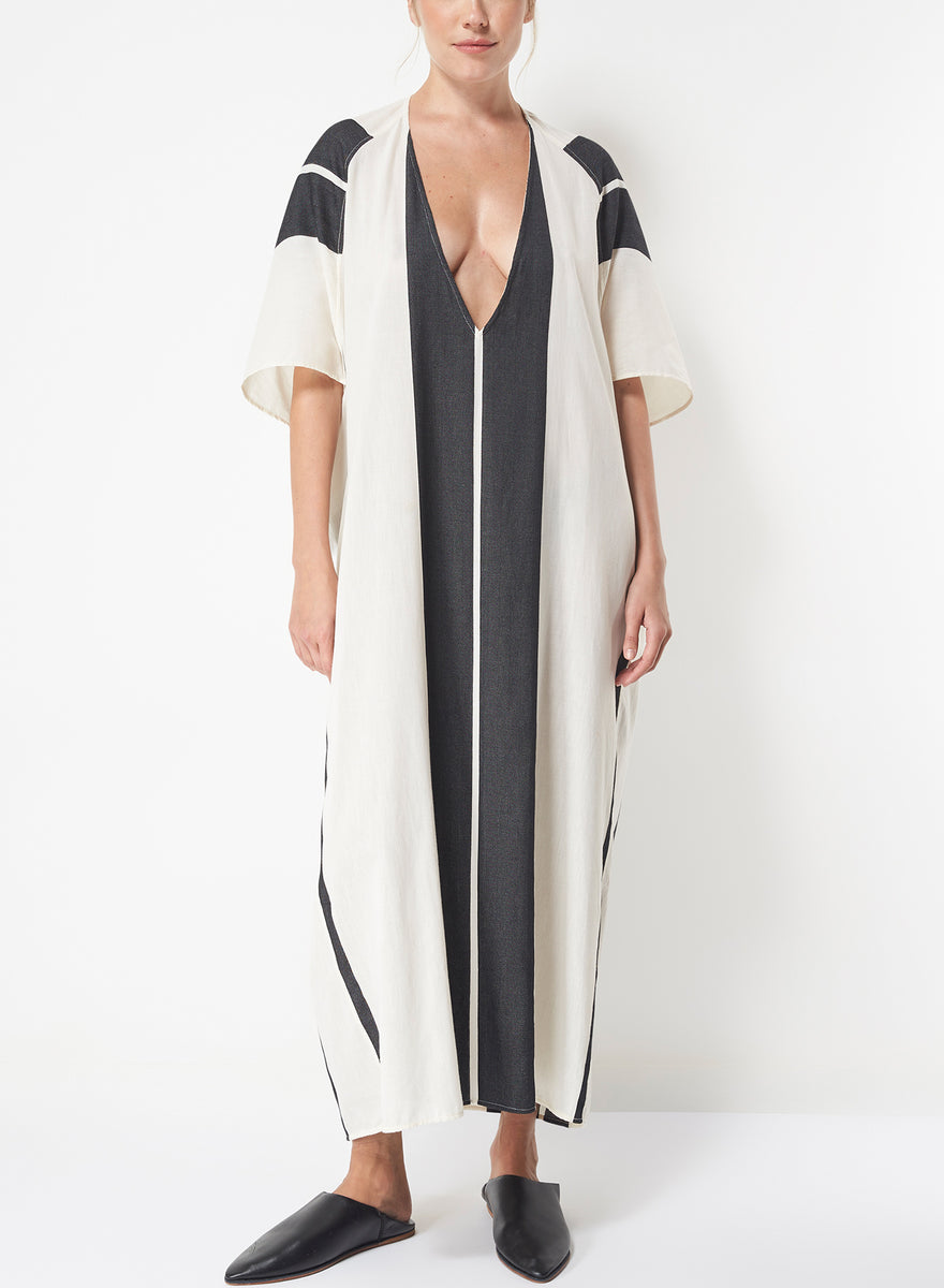 LIDA Kaftan - Black stripes – SU Paris