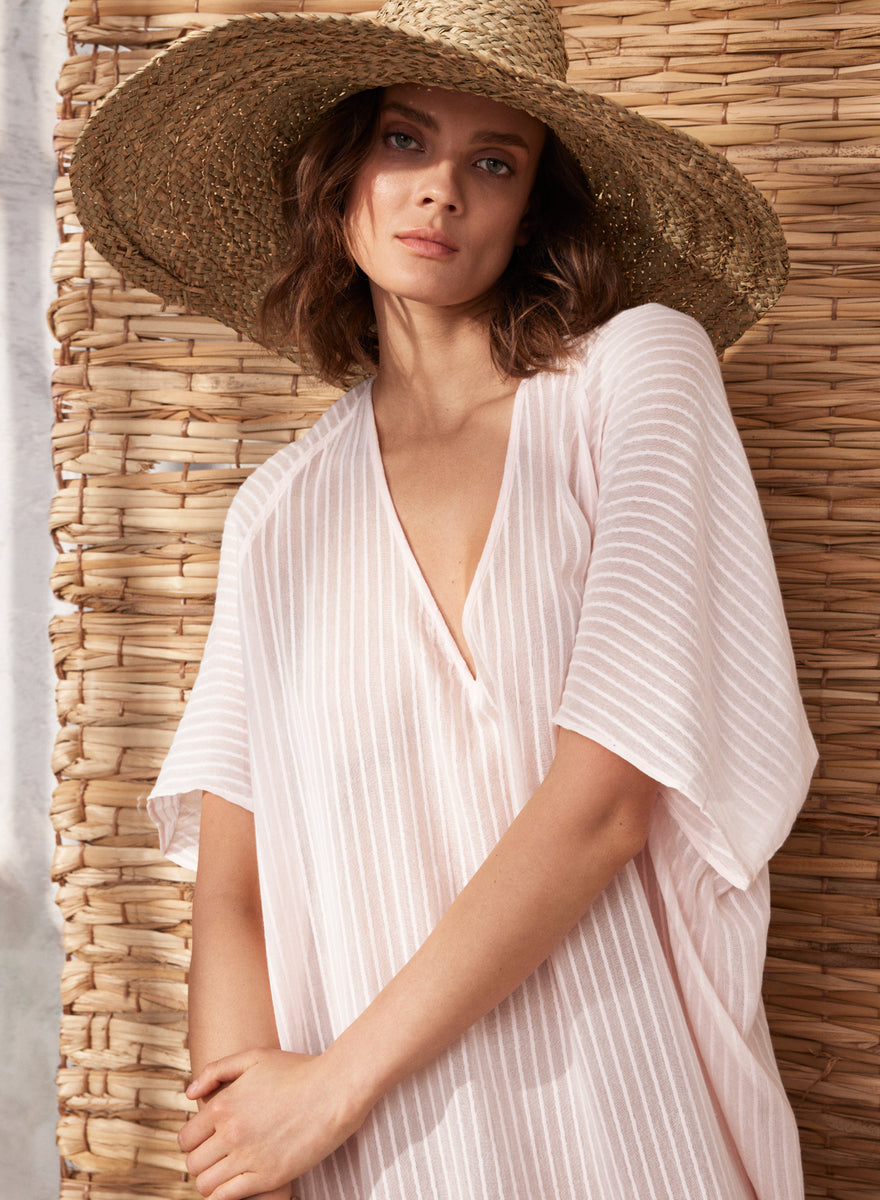 トップス SU PARIS Stripe V-NECK KAFTAN SU PARIS Stripe V-Neck Kaftan