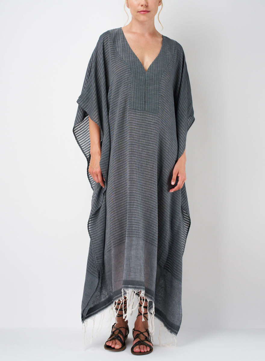 トップス SU PARIS Stripe V-NECK KAFTAN Jimba Kaftan Cotton Gauze Cover Up - SU Paris