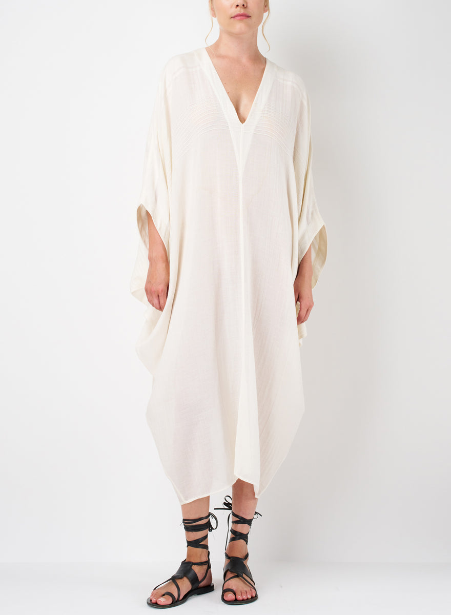 Pipa Kaftan in Striped Cotton Voile | SU Paris