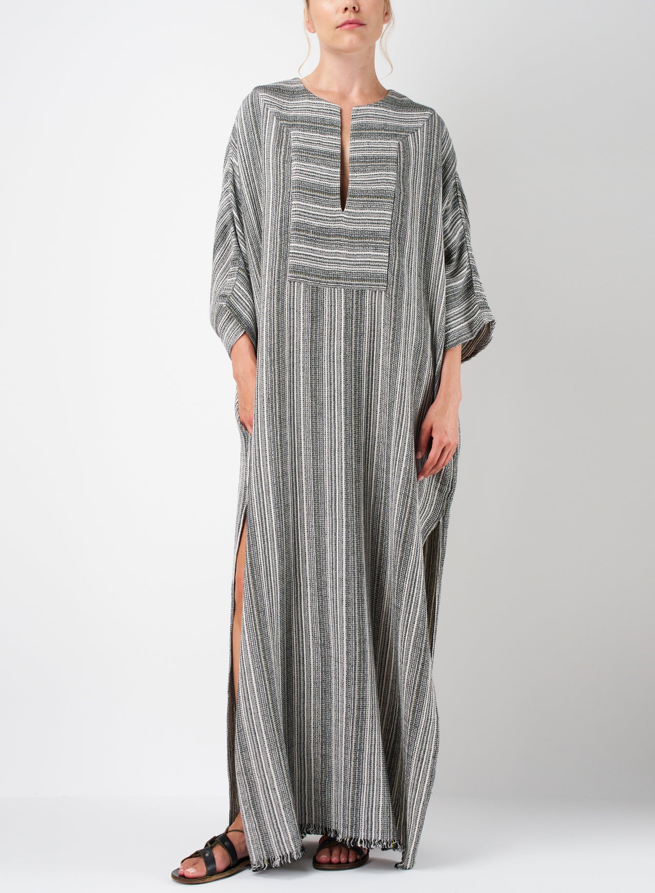 トップス SU PARIS Stripe V-NECK KAFTAN SU PARIS Stripe V-Neck Kaftan