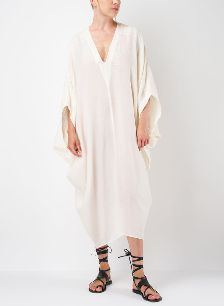 Pipa Kaftan in Striped Cotton Voile | SU Paris